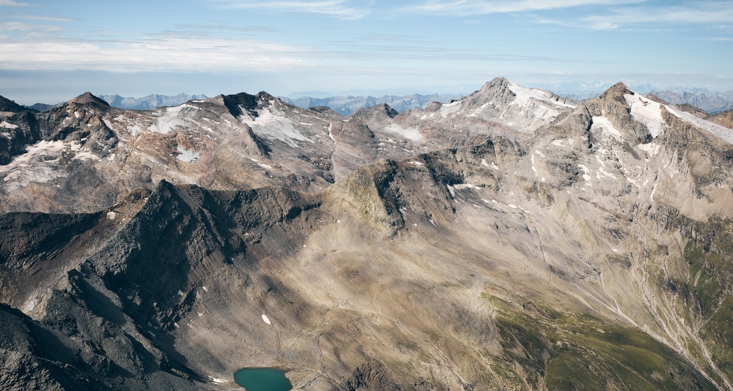 Gipfelpanorama v.l.n.r.: Hohberghorn, Canallücke, Salahorn, Güferhorn