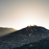 Piz Tomül bei Sonnenaufgang