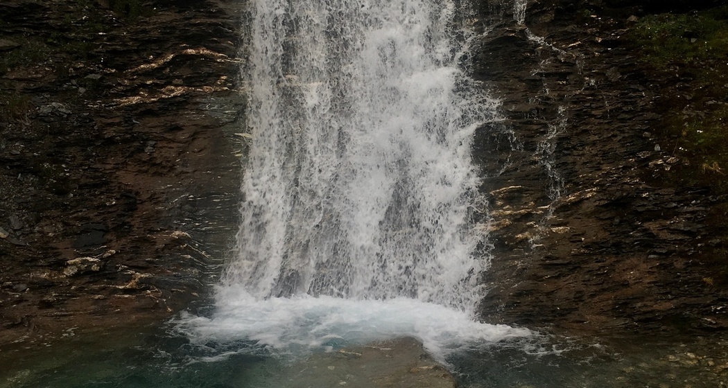 Wasserfall im Aufstieg