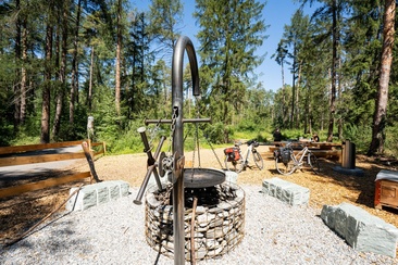 Trail centre fire pit