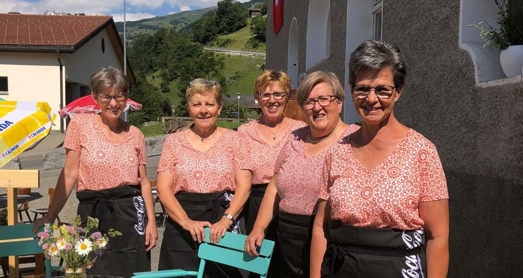 Mitarbeiter vom Café La Sala in Rueun