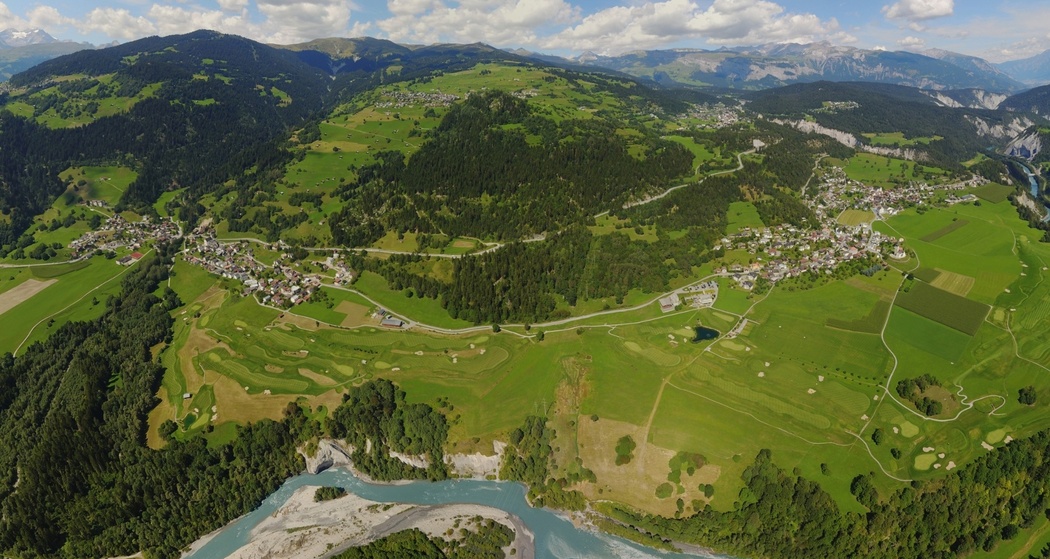 Dronenbild Buna Vista Golf in Sagogn
