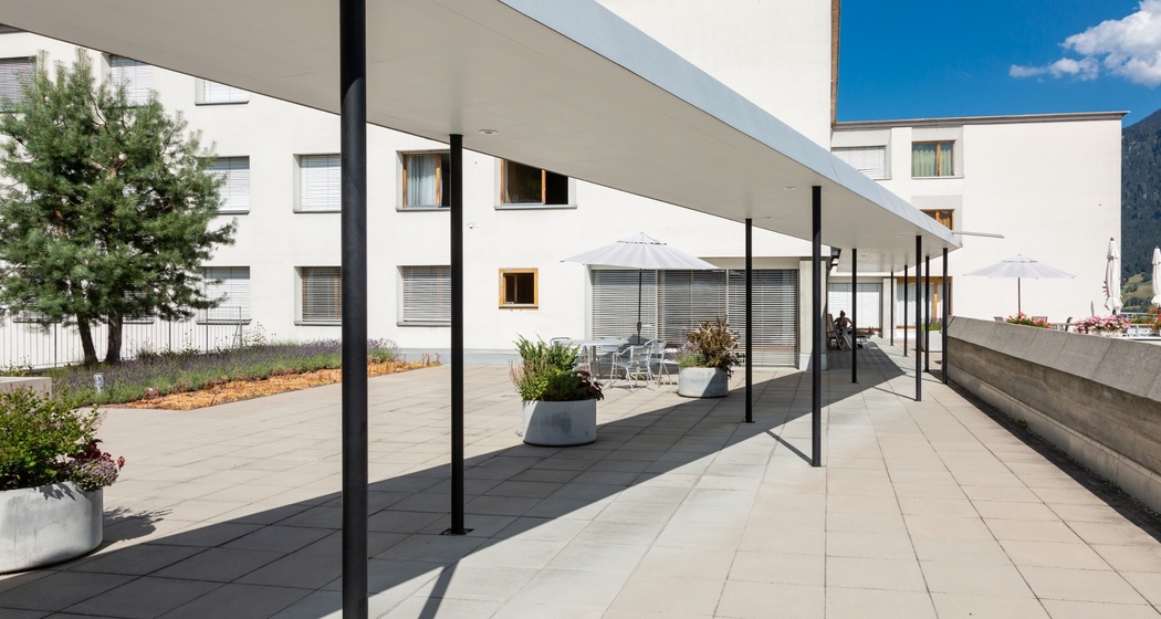Terrasse vom Kloster in Ilanz