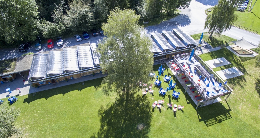 Restaurant vom Schwimmbad in Ilanz