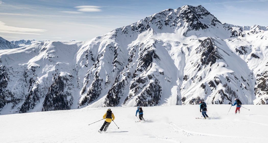Aussichtsreiche Abfahrt vom Piz Cotschen
