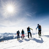 parcours de ski de randonnée avec vue