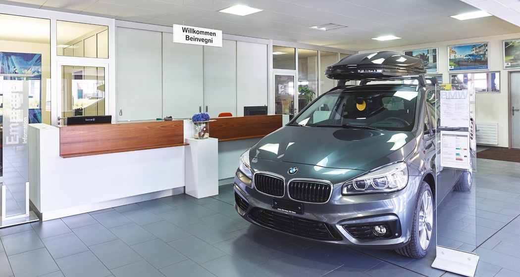 Ein BMW als Ausstellermodel