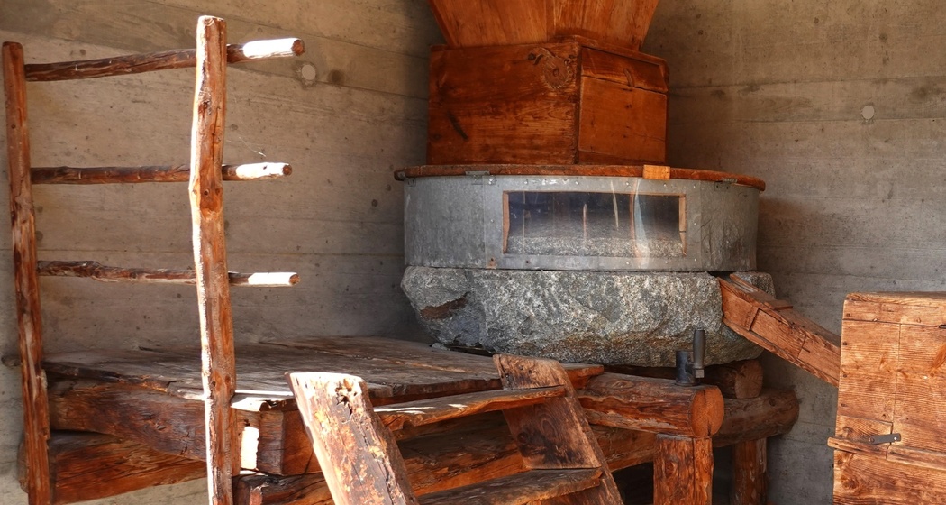 Aufnahme der alten Mühle in Sogn Benedetg