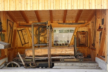 Aufnahme der mobilen Sägerei in Clavadi