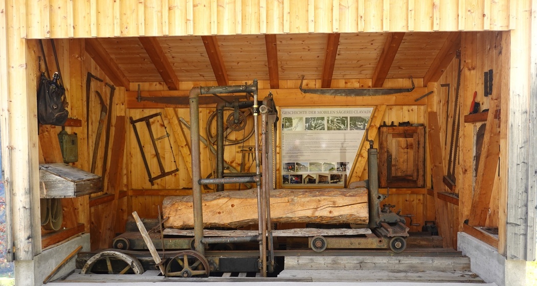 Aufnahme der mobilen Sägerei in Clavadi