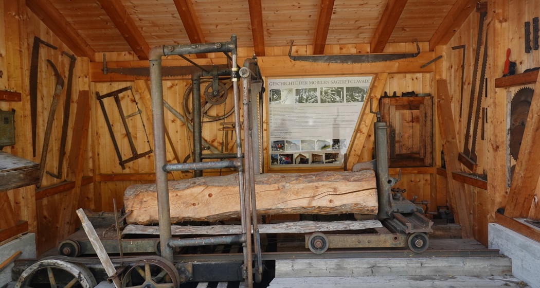 Aufnahme der mobilen Sägerei in Clavadi