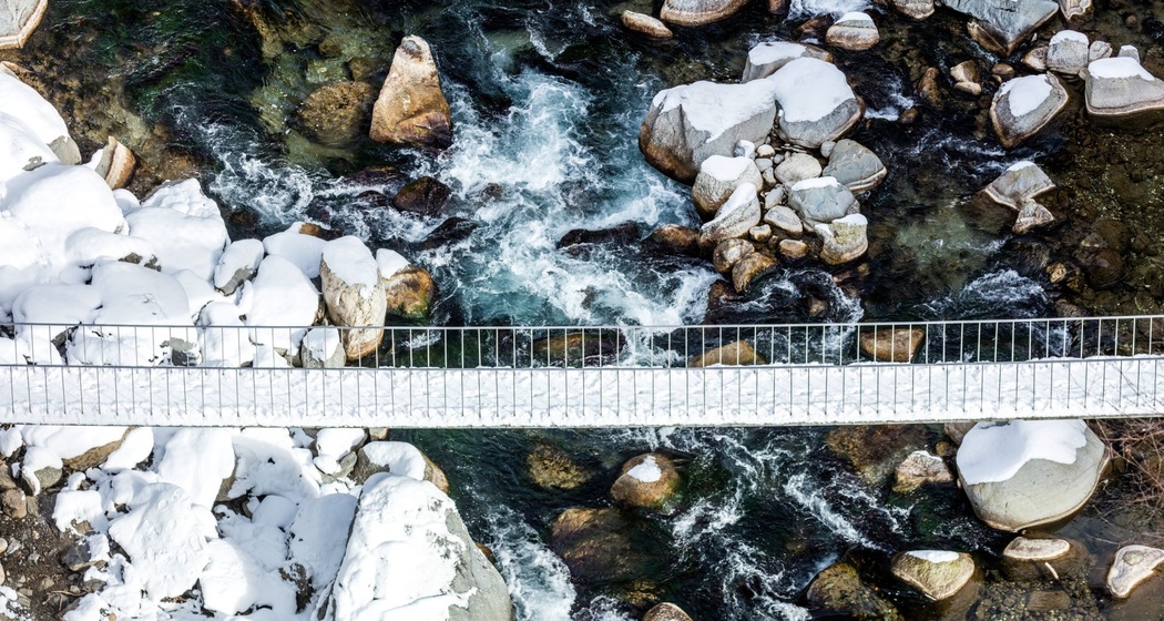 Pùnt da Suransuns im Winter