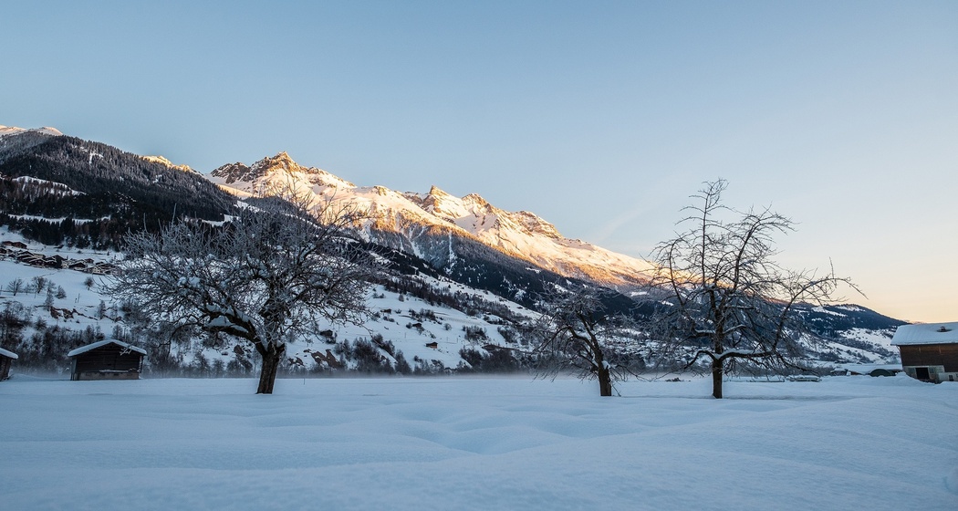 Aufnahme in Surrein im Winter.