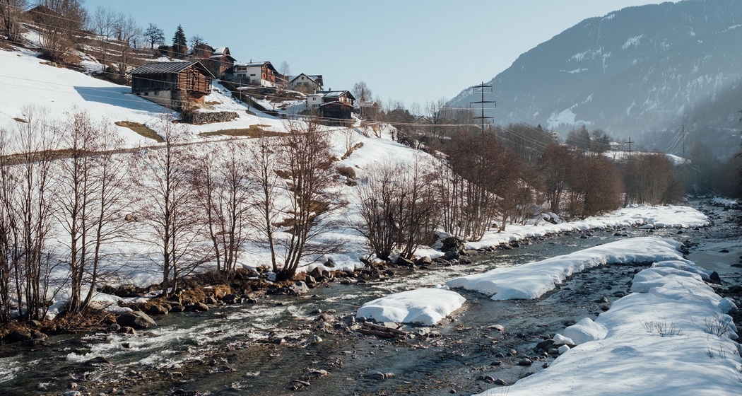 Aufnahme in Cumpadials im Winter.