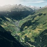 Vue aérienne, vue vers le sud