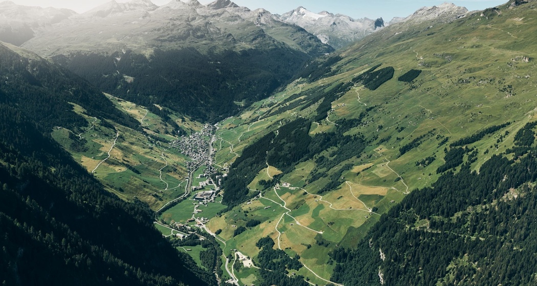 Vogelperspektive, Blick nach Süden