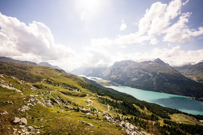 Blick auf die Seenlandschaft