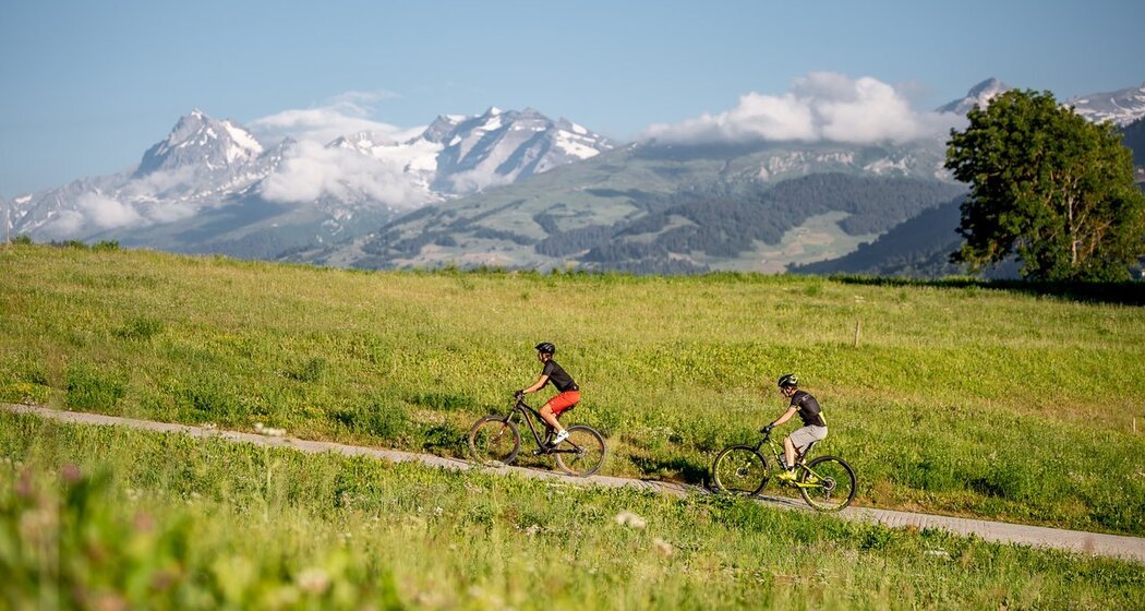 Aufstieg auf dem Bike