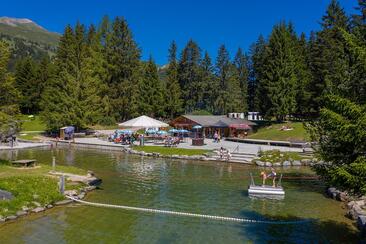 Kiosk Lido im Sommer in Lenzerheide