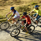 Mountainbiker on tour