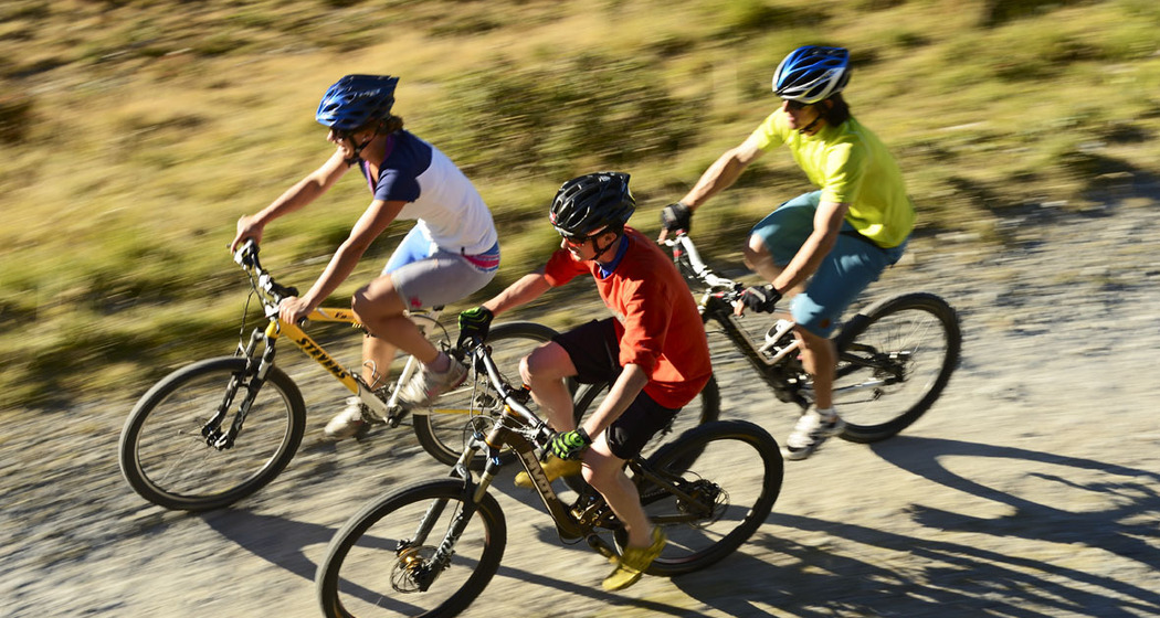 Mountainbiker on tour