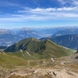 Blick Richtung Churer Rheintal auf dem Weg zum Piz Fess