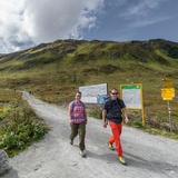 Start am Oberalppass beim Leuchtturm