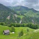 Aussicht auf Versam am Eingang zum Safiental