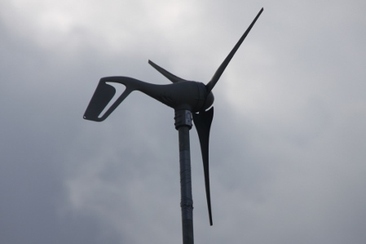 Wind turbine for energy production for the Kesch hut.