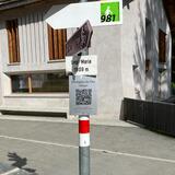 Start: Tafel beim Wegweiser am Dorfplatz Sils Maria.