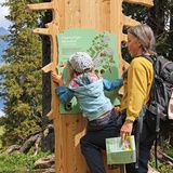 Rohan Red Deer Adventure Trail: i bambini risolvono enigmi in varie stazioni, completano attivamente i compiti e vivono l'emozionante storia del cervo rosso Rohan.