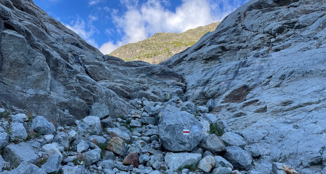 Aufstieg zur Gletscherzunge