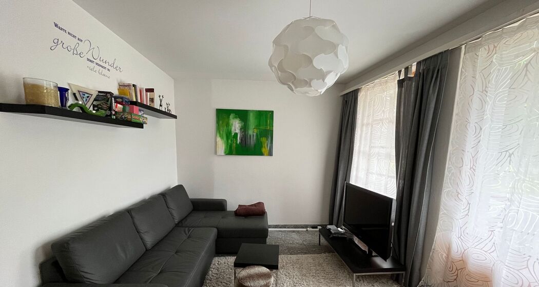 Wohnzimmer Ferienwohnung Luzi Bergün