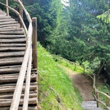Holztreppe Rundwanderung Crappa Grossa