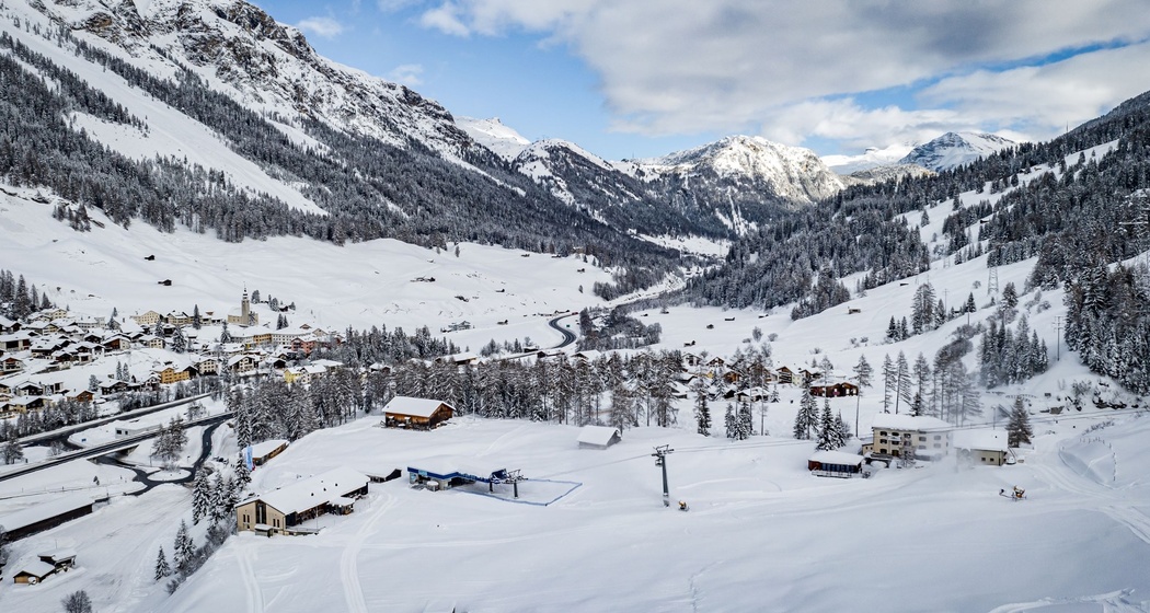 Talstation Splügen im Winter