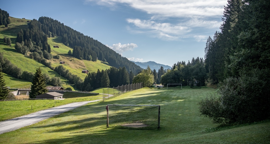 Fussballplatz Vals in Brigels