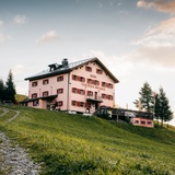 The Beverin mountain inn on the Glas Pass