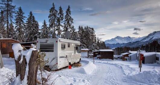 Camping St. Cassian Lantsch / Lenz im Winter