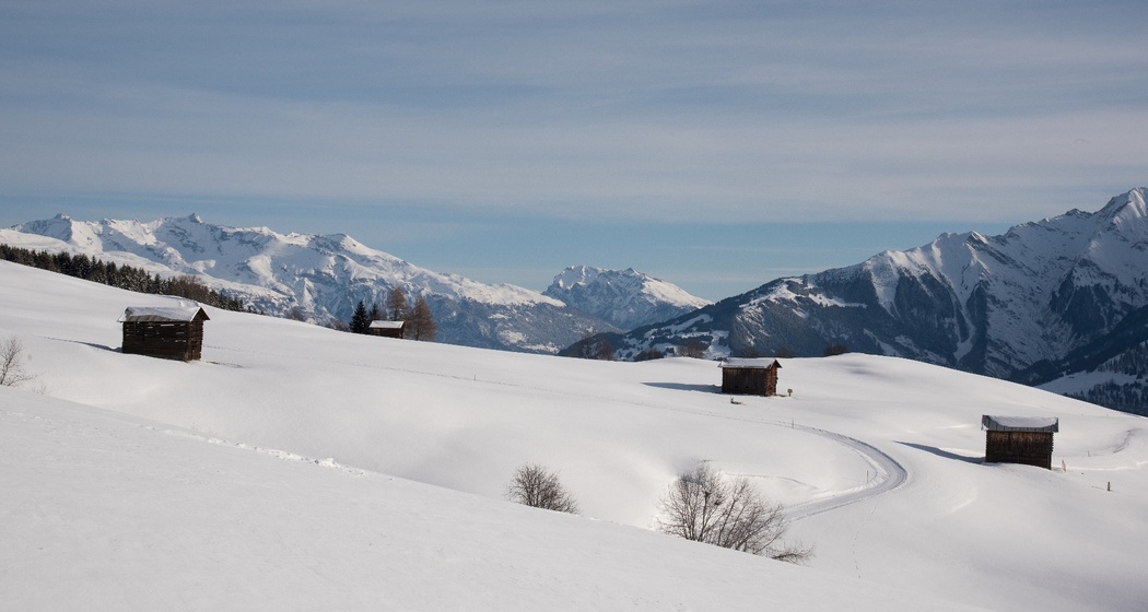 Typische Landschaft in der Val Lumnezia
