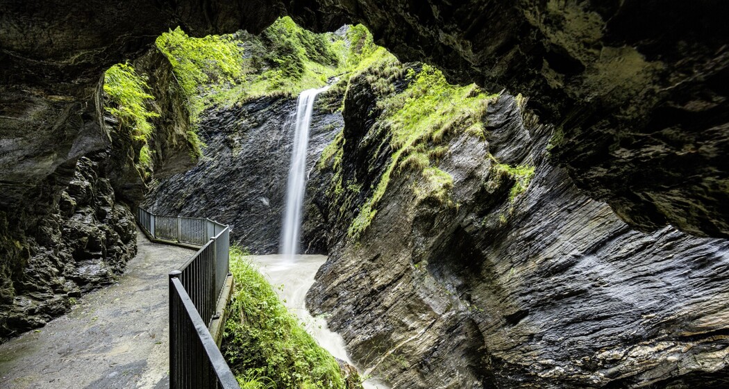 Starke Strömung bei Hochwasser Viamala-Schlucht