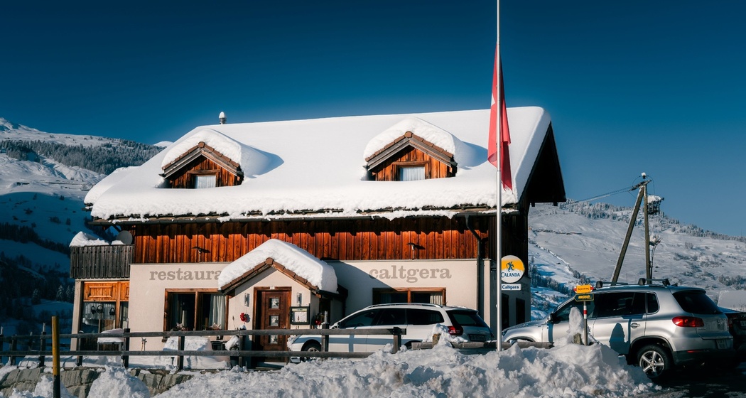 Das Restaurant Caltgera im Winter