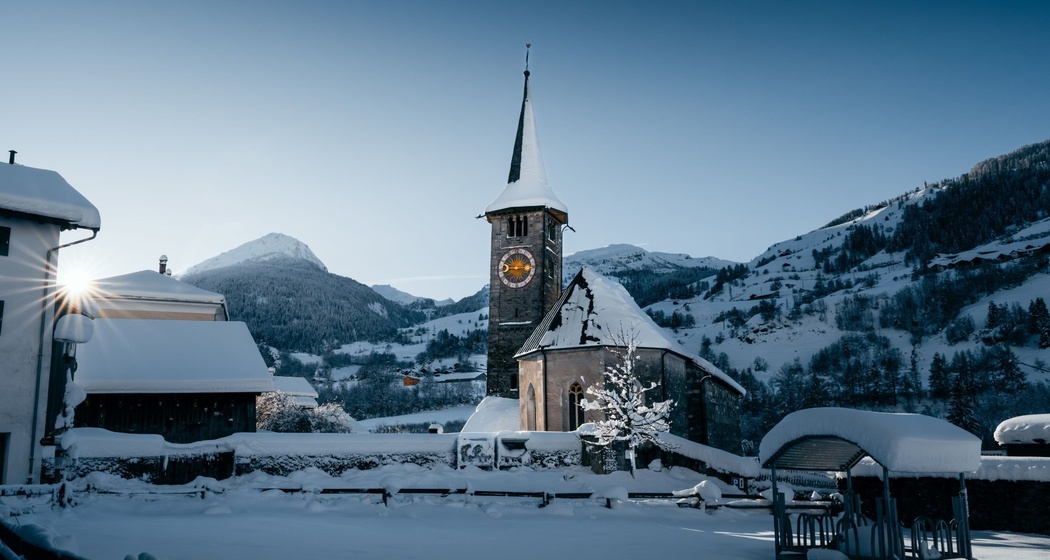 Die Kirche St. Martin im Winter