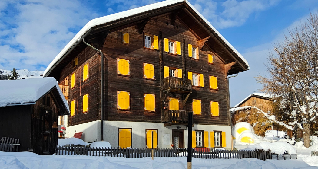 Ferienwohnung Gravas Caduff - Ansicht Winter