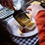 Eating raclette