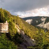 Islabord viewing platform in the evening light