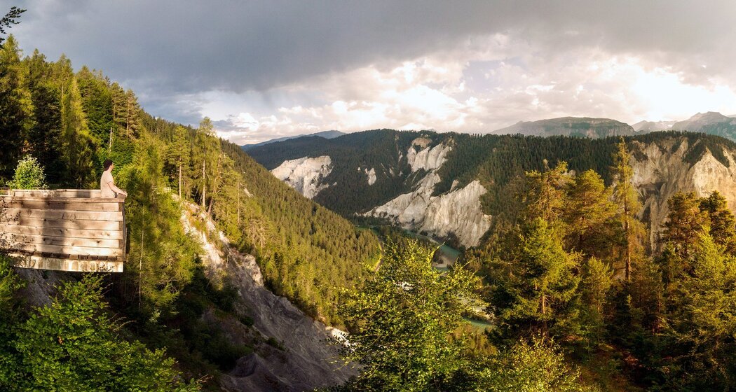 Aussichtsplattform Islabord im Abendlicht