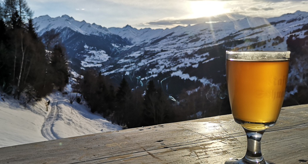 Kaif Lutz mit herrlicher Bergsicht