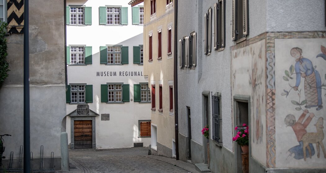 Die alten Häuserzeilen im "Städtli" von Ilanz