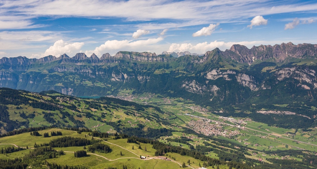 Aussicht auf Flums und Schönhalden