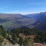 Crap Putèr: Panoramic view of the Lower Engadine